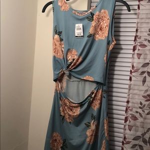 Floral, open front, summer dress